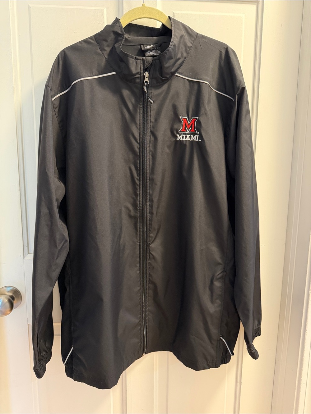 Miami Team Black Full-Zip Windbreaker Jacket